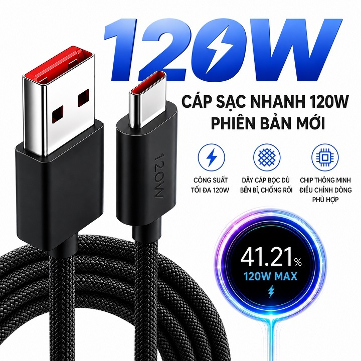 Xiaomi 120W 6A USB Type C สายชาร์จเร็วเข้ากันได้กับเครื่องชาร์จ 33W 67W 90W 120W
