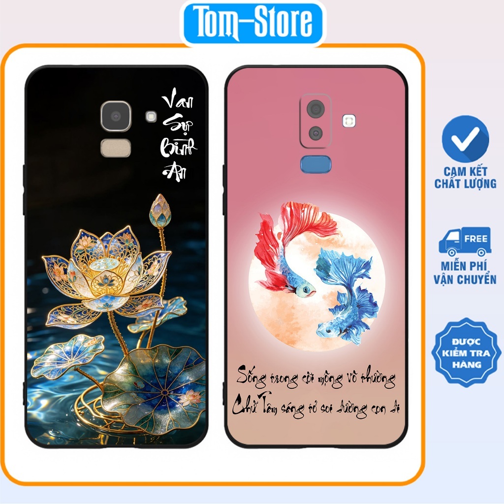 เคส Samsung J6 2018 / J6 Plus / J6+ / J8 พิมพ์ลายดอกบัว สันติภาพทั้งหมด