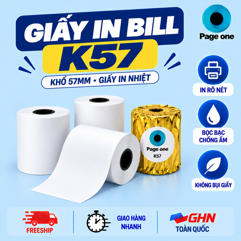 [40-100 ม้วน] BILL PRINTING PAPER K57 - THERMALT PRINTING PAPER K57 PRINTING INVOICE สําหรับ POS MAC
