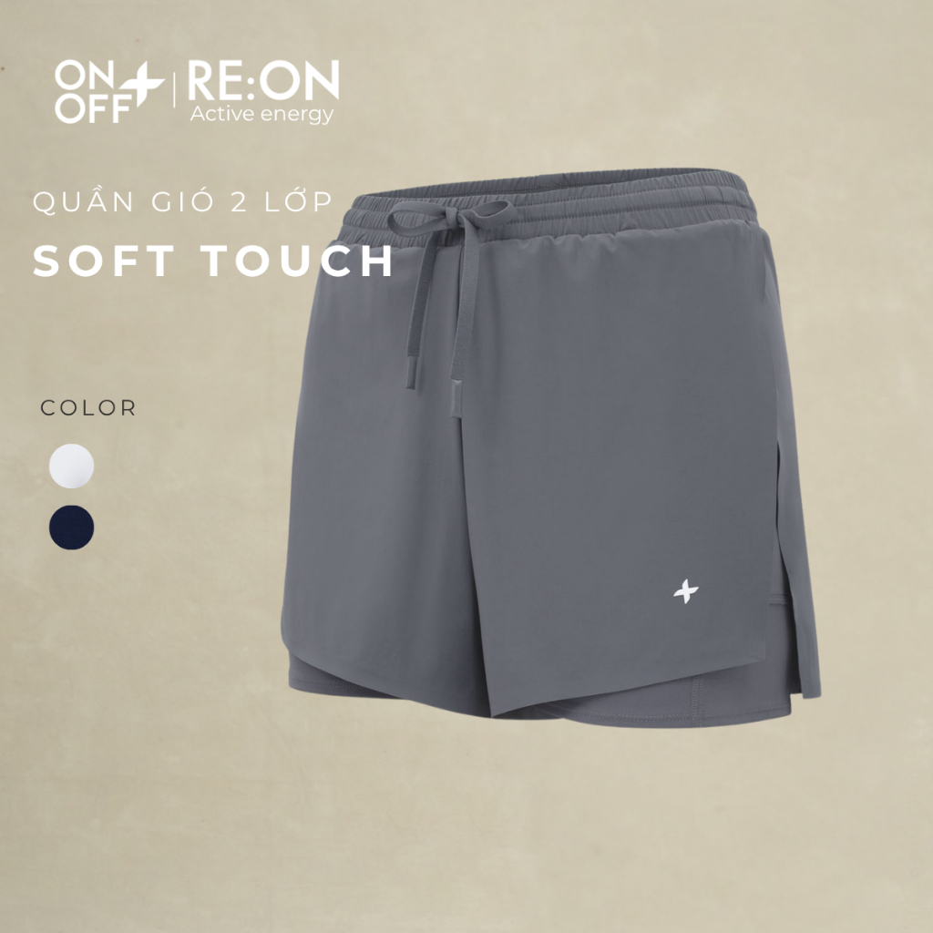 RE:ON กางเกงขาสั้นผู้หญิงลม 2 ชั้น นุ่ม เบา แห้งเร็ว - 36BS26S607