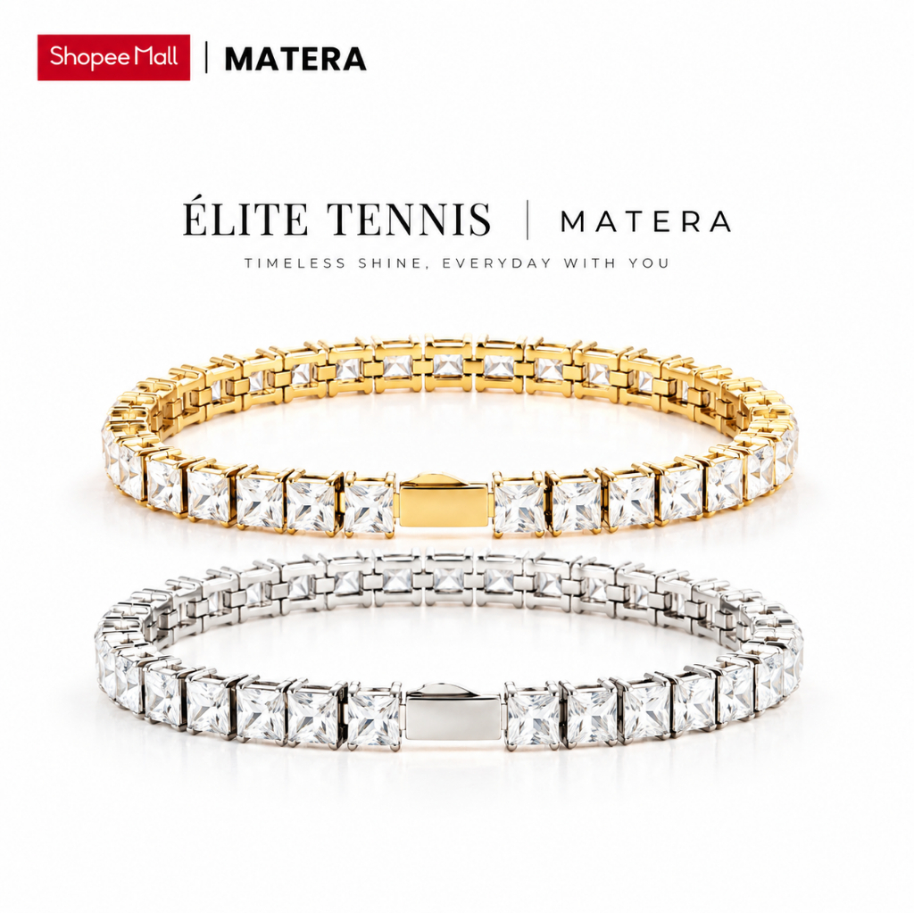 Élite Tennis-Bracelet Matera Bracelet สําหรับผู้ชายและผู้หญิงด้วยเพชรเทียมขั้นพื้นฐานประกาย MLT69
