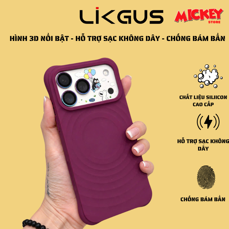 ZIKGUS SILICON RIPPLE CASE – SMOOTH, CLEAN, BEAUTIFUL, SUPPORTS การชาร์จไร้สายสําหรับ iPhone 17Proma