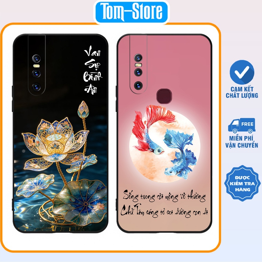 เคส Vivo V15 / Vivo V15 Pro พิมพ์ลายดอกบัว สันติภาพทั้งหมด