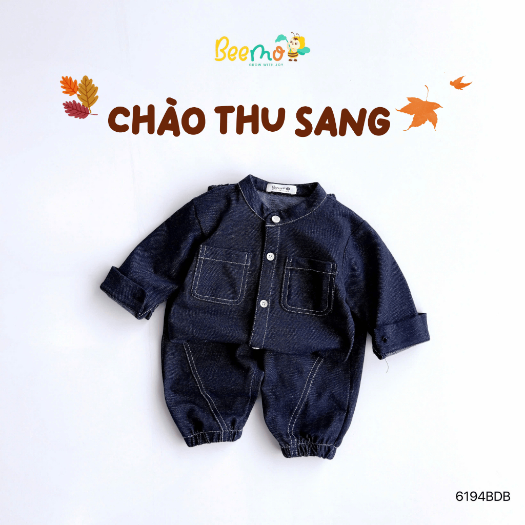 BEEMO Boys แขนยาวชุดเสื้อคอเรือ Faux Cow หนังนูนยืดสบายแฟชั่น 6194BDB
