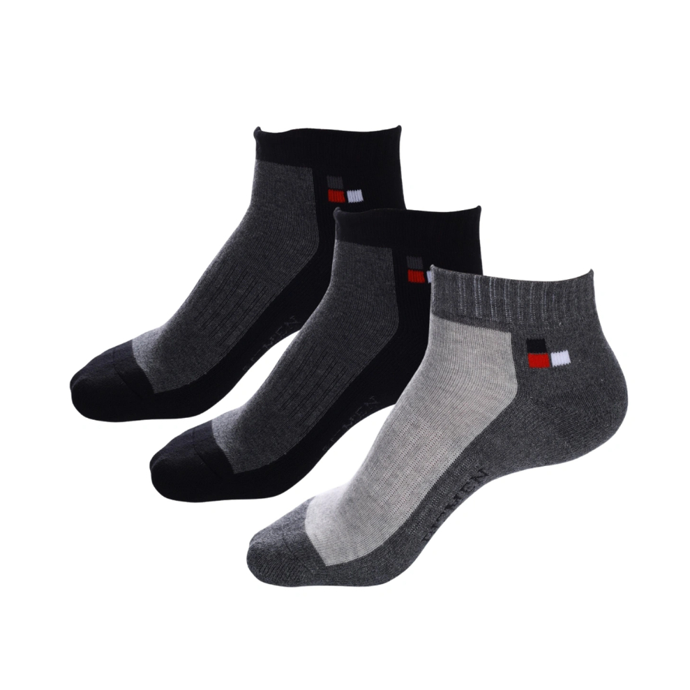 ARISTINO Bizmen ผ้าฝ้ายผู้ชายถุงเท้ากีฬา CST03 คอสั้นหนานุ่ม Breathable Elastic Foot-Uping สบายการเค