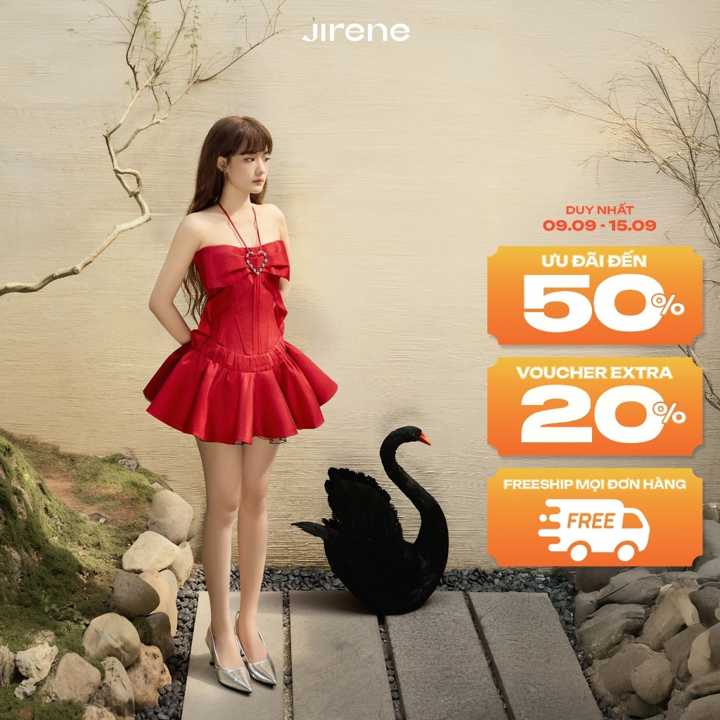 สูงสุด 70% + VC HOT || Jirene - คอร์เซ็ทสําหรับผู้หญิงและอินเทรนด์ DRESS มีโบว์ XOXO DRESS