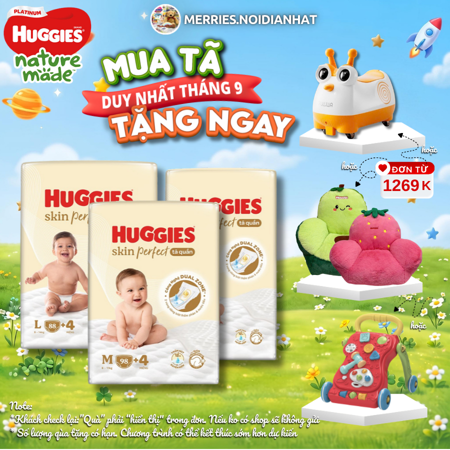 [ผลิตภัณฑ์ GENUINE COMPANY] HUGGIES SKIN PERFECT DIAPER PANTS M102 L92 XL76 XXL68