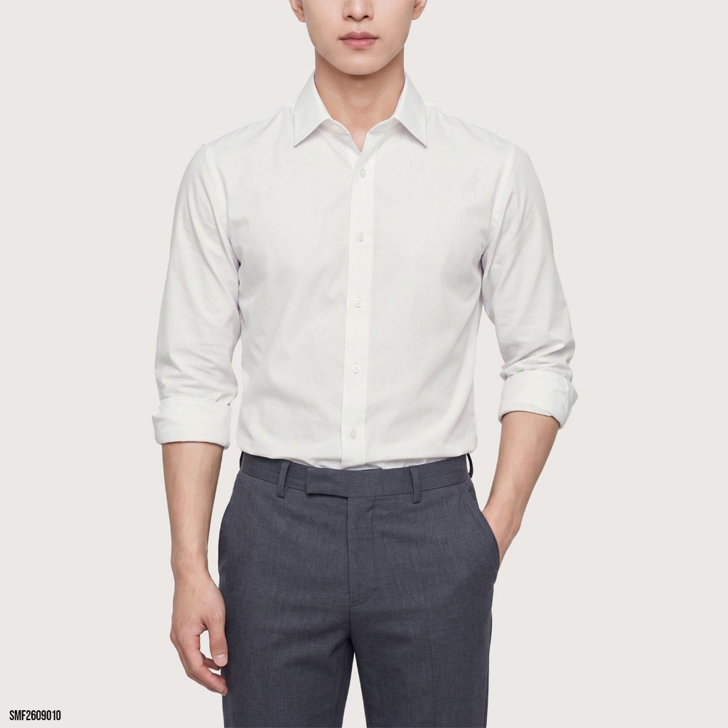 [FAPAS] เสื้อเชิ้ตแขนยาวสํานักงานทรงเข้ารูปผ้าทนอุณหภูมิสูงดูสํานักงานที่หรูหรา