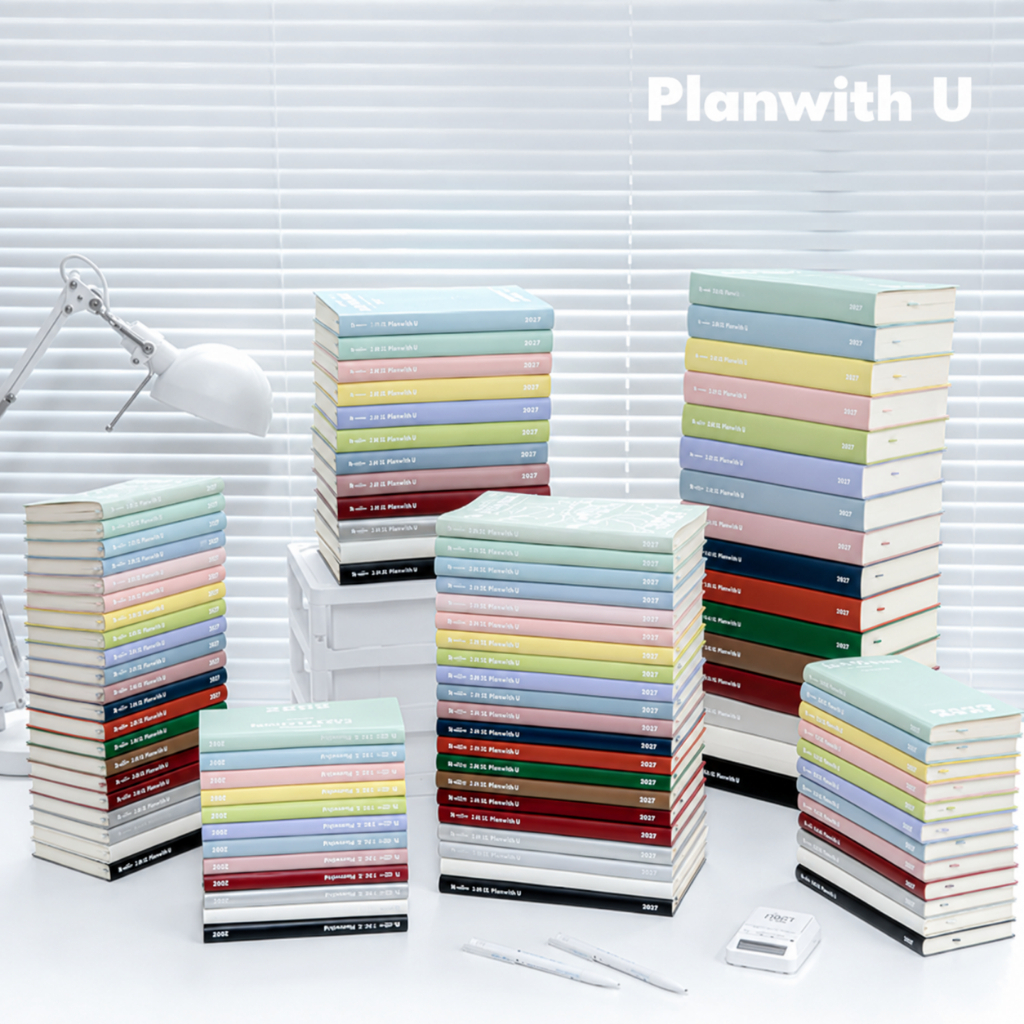 [PLANNER 2027] Planwith Planner Notebook 2027 ฝาครอบหนัง PU สะดวก Multi-Place Planner