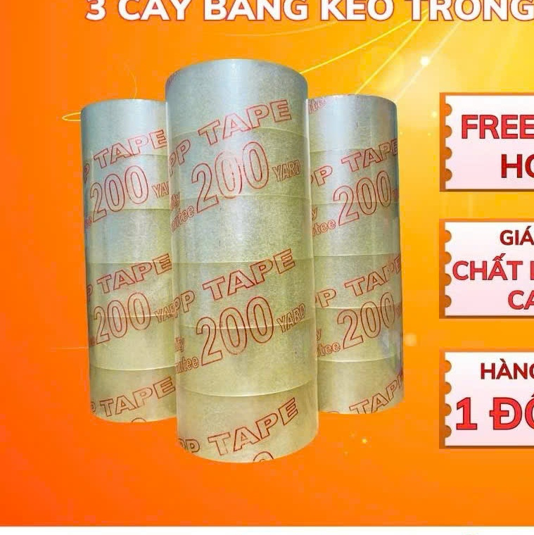 เทปใส 1.8Kg – 200Yards – แกน 5mm | Tough – Firm – Adhesion อย่างดี | การส่งสินค้า เทป