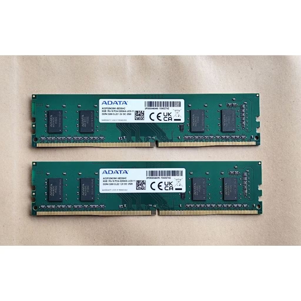 Ram ddr4 8gb buss 3200 Adata ถอดสวยงาม