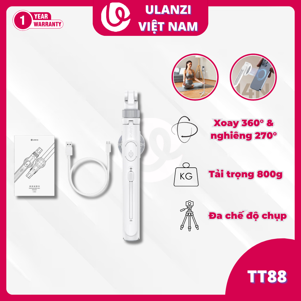 ULANZI TT88 - ไม้เซลฟี่ MagSafe 4in1 รองรับการบันทึกหลายมุม