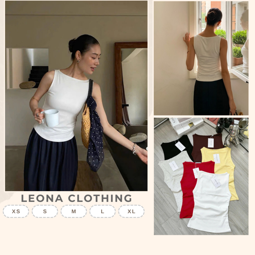 เสื้อกล้ามคอปาด - AO00081 - เสื้อผ้า Leona