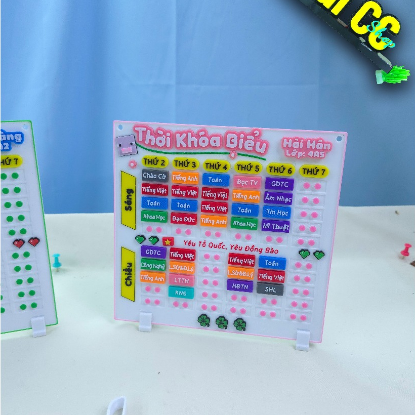 MINECRAFT 3D PRINTED TIME TABLE LEVEL 1 & LEVEL 2