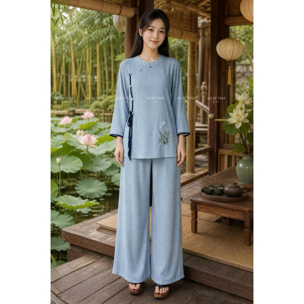 (SHOP STAR) ชุด PP ดอกบัวแมลงปอ To Moc (BDPP066)
