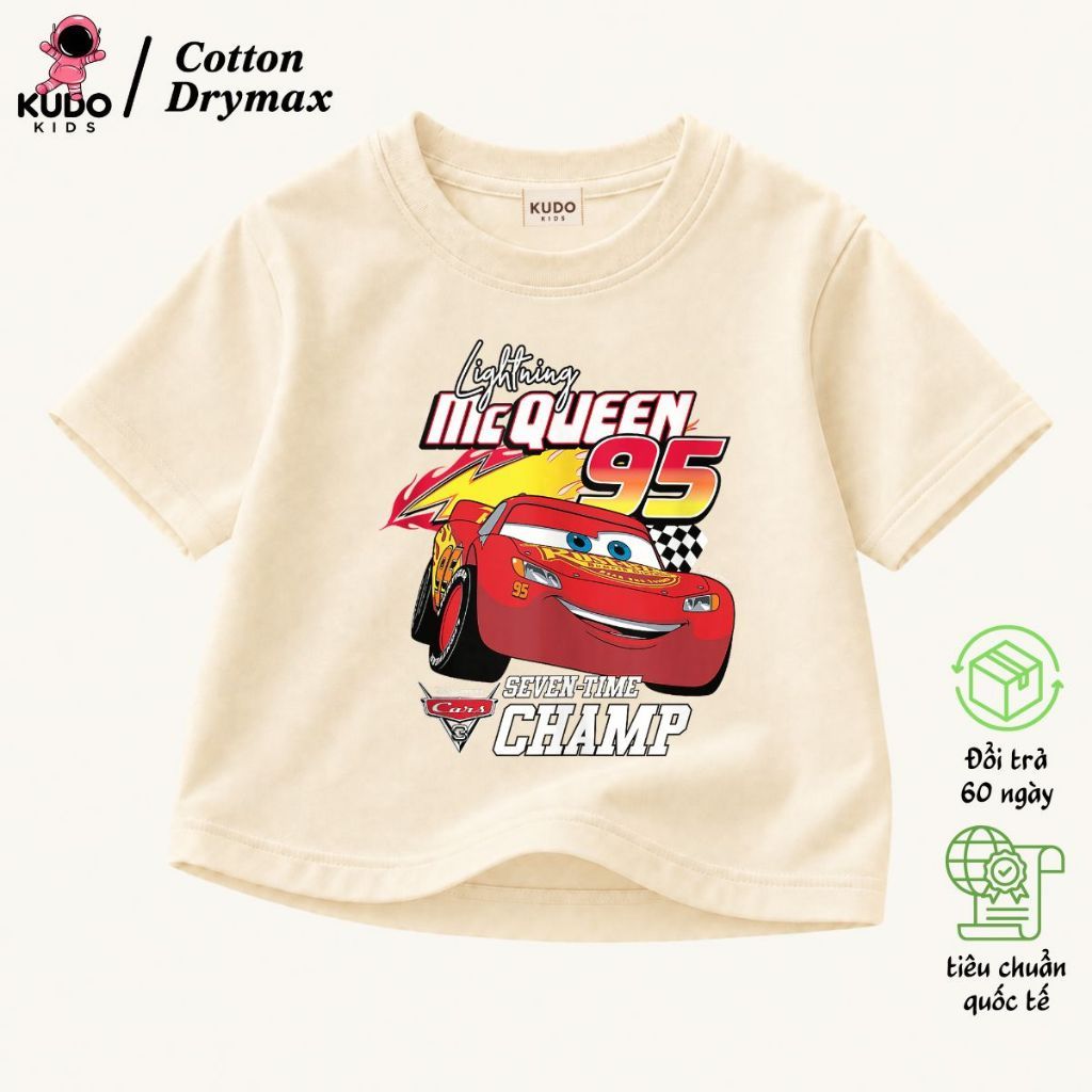Mcqueen Car Print Cotton Boy T-shirt T-shirt Short Pants สําหรับเด็กอายุ 1-8 ปี 9-35kg (รหัส MCQ003)