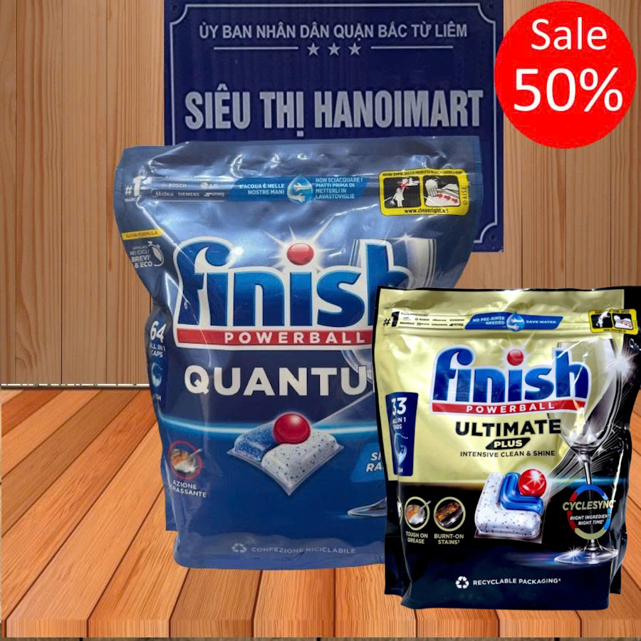 Finish quantum ultmate plus เม็ดเครื่องล้างจาน 33 เม็ด 64 V นําเข้าจากโปแลนด์ เม็ดของแท้
