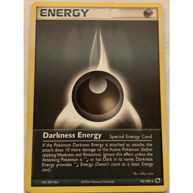 [การ์ดโปเกมอน TCG] Darkness Energy 93/109 หายาก