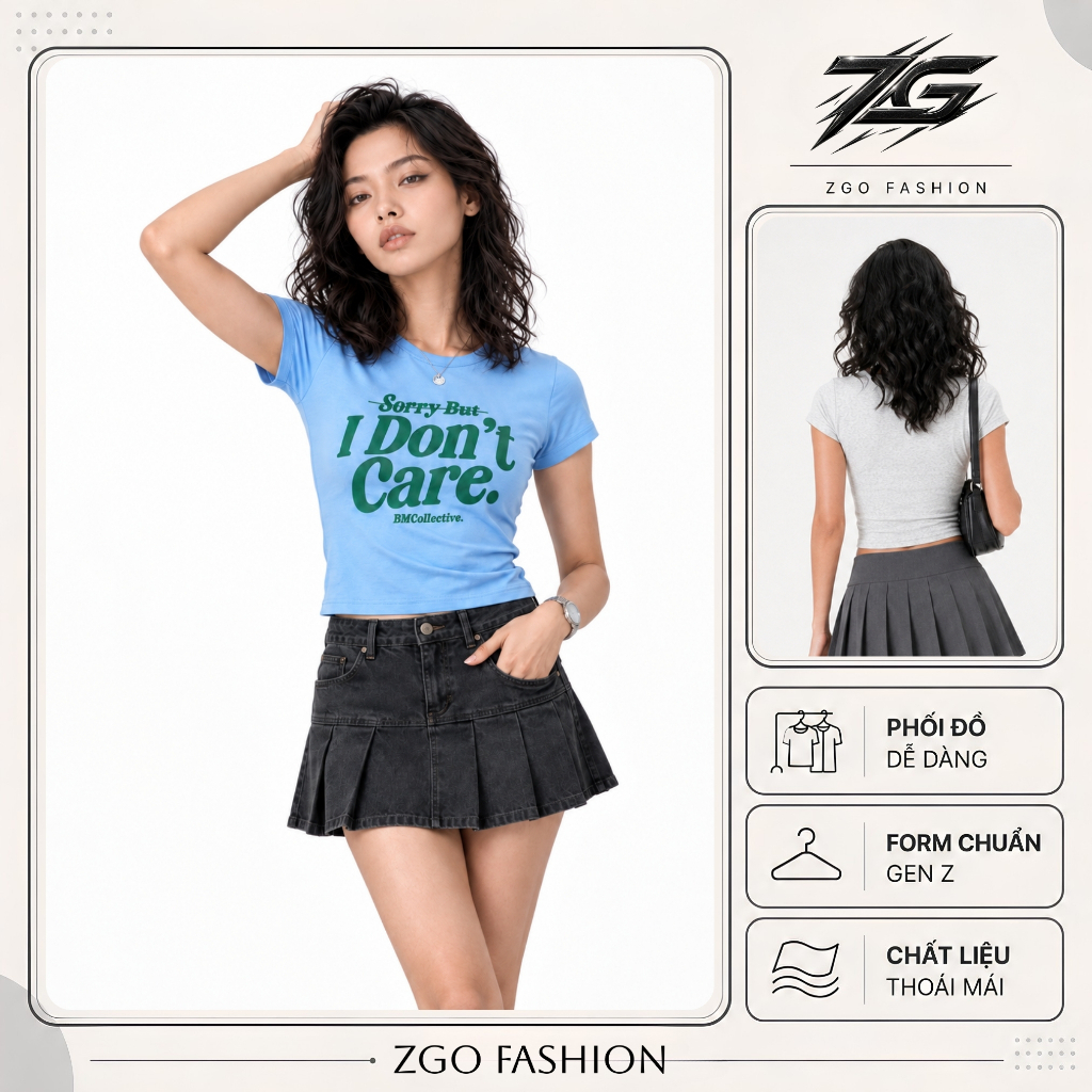 ZGO Basic เสื้อยืดเด็กผ้าคอตตอน AZG48