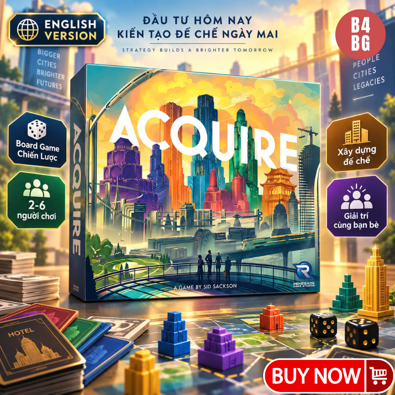 เกมกระดาน ACQUIRE การลงทุนเวอร์ชันภาษาอังกฤษ เกมสร้างความคิดธุรกิจ 2-6 ผู้เล่น B4BG