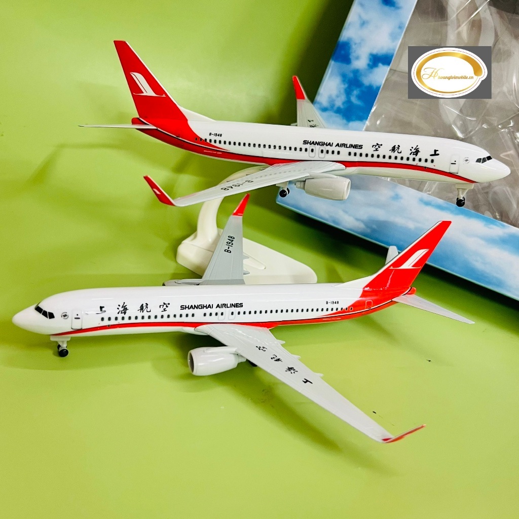 AIRCRAFT MODEL "SHANGHAI AIRLINES" BOEING 737-800 B-1948 คุณภาพสูง 1:400 SCALE