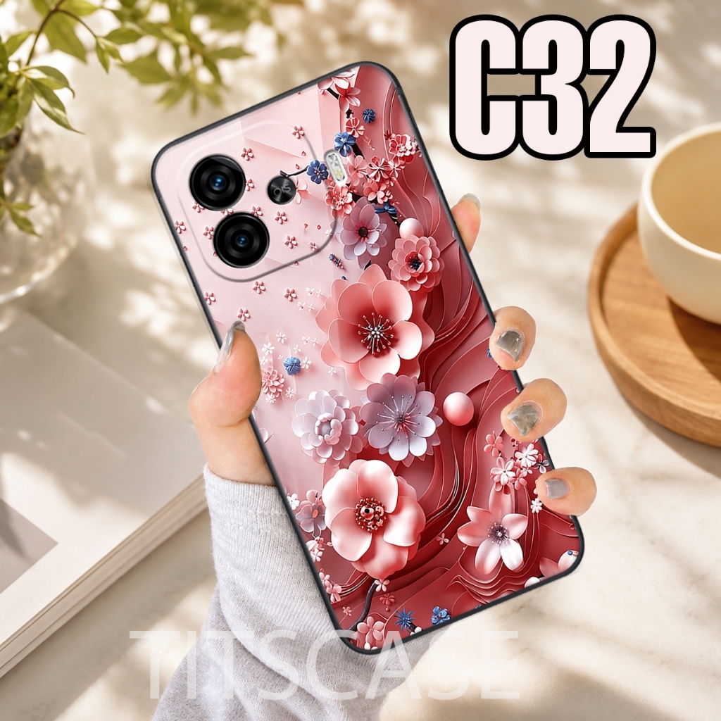 เคสพลาสติกสําหรับ Vivo iQ Z9 5G/ iQ Z9 TURBO 5G พิมพ์ลาย Lotus, Four Leaf Clover, คุณภาพสูง, หรูหรา