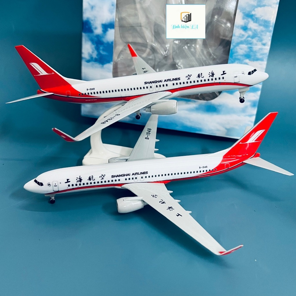 เครื่องบิน Shanghai Airlines Boeing 737-800 รุ่น B-1948 20CM 1/400 สเกล