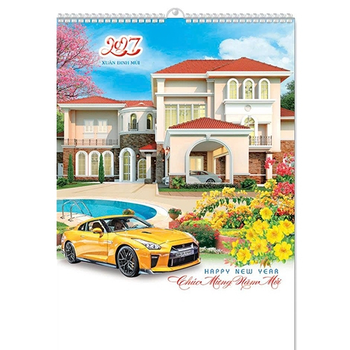 XO WALL CALENDAR 2027 7 แผ่น SPRING - RECEIVER & VEHICLE (MT37)