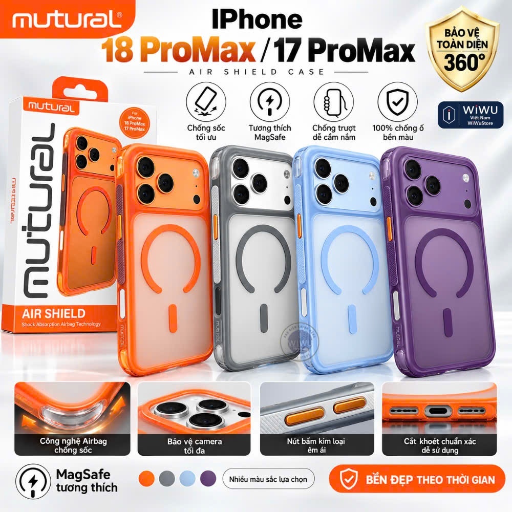 Mutural Air Shield เคส iPhone 18 Pro Max / 17 Pro Max | MagSafe MagSafe MagSafe MagSafe MagSafe MagS