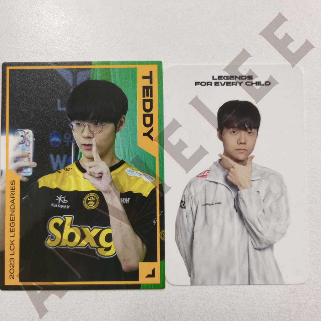 ชุดการ์ด 2 ใบ มุมโค้งมน Teddy Park Jin-seong Liiv SANDBOX 2023 DRX 2024 lck musk photocard