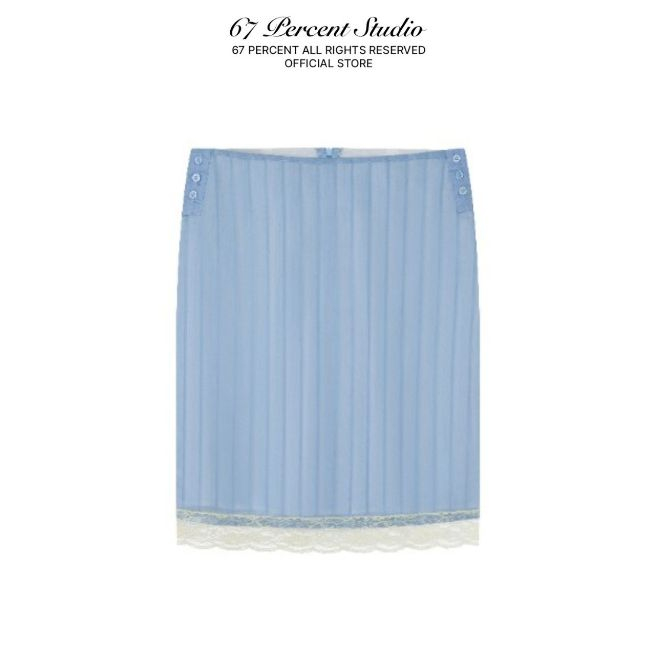 ลูกไม้ลายสก๊อต SKIRT 67PERCENT/67% - AZURE SLIP SKIRT