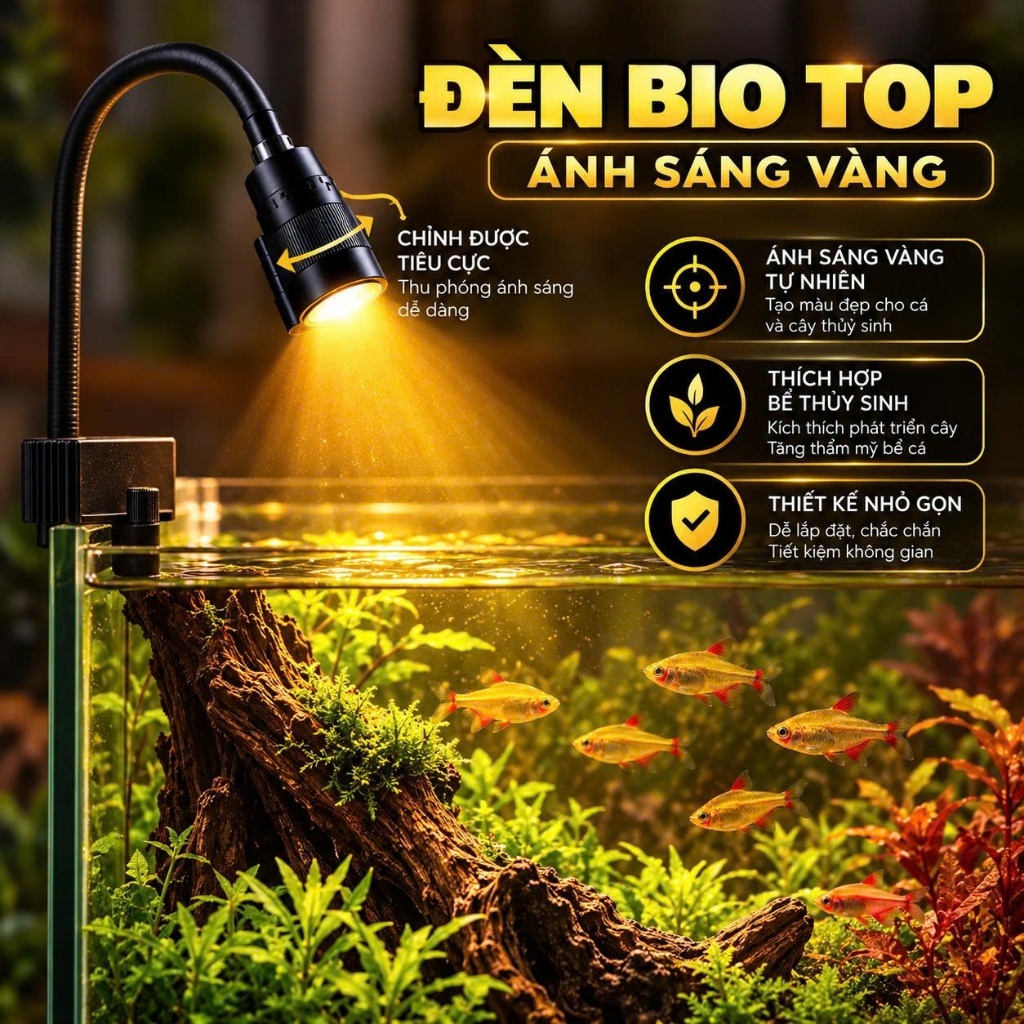 BioTop Yellow Light Aquarium Light - เสริมตู้ปลาของคุณ