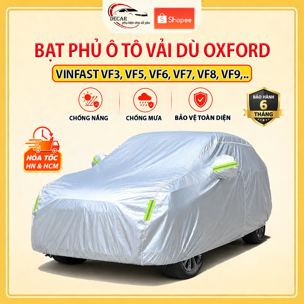 VinFast Limo Green Premium Oxford Umbrella Car Cover,VF3,VF5,VF6,VF7,VF8,VF9 ผ้าคลุมรถกันแดดกันน้ํา