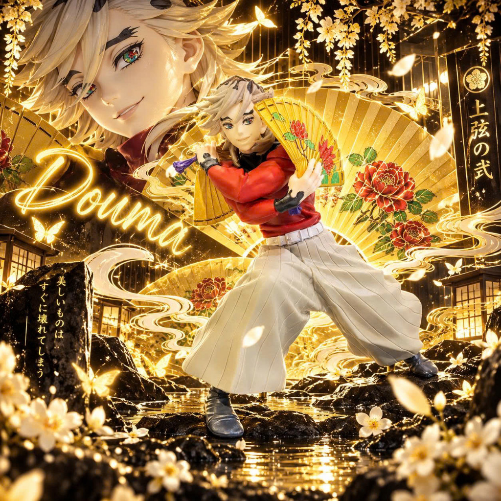รุ่น Elemental effect Kimetsu - Thuong Nhi Douma ถือพัดลม