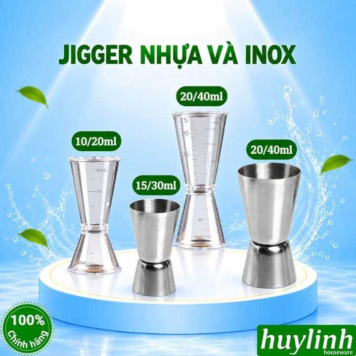 Jigger ถ้วยตวงพลาสติก 10/20 - 20/40ml - Jigger Stainless steel 15/30ml - 20/40ml