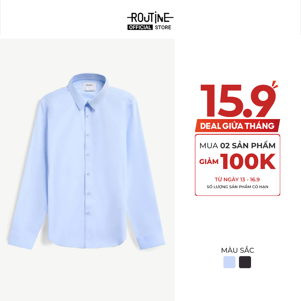 เสื้อเชิ้ตแขนยาวผู้ชาย Bamboo Non Iron Form Fited - Routine 10S26SHL056