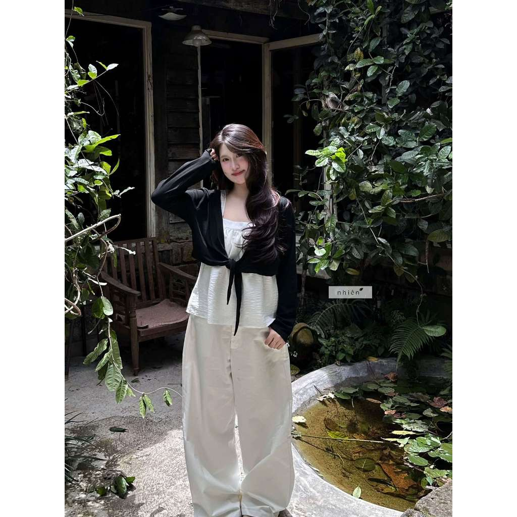 Victoria Pants - กางเกงสีกากีขากว้าง nhien.official NQD00009