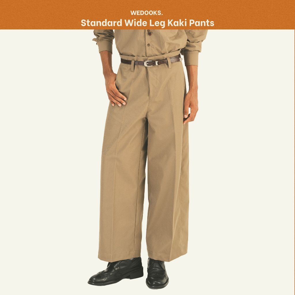 WIDE-LET KAKI PANTS ดีไซน์ออฟไซด์ ติดต่อ RISE - กางเกง KAKI STANDARD