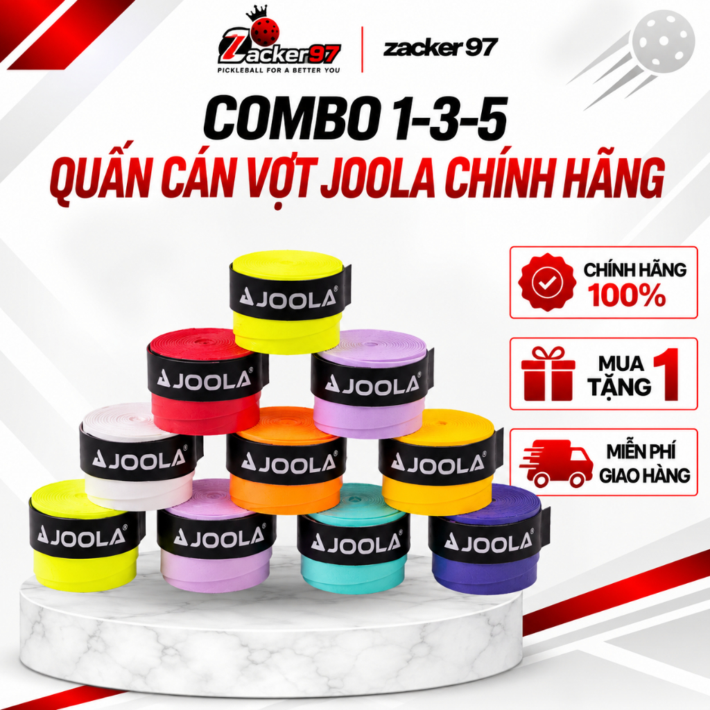 Combo 1-3-5 ด้ามจับไม้ Joola ของแท้ | สบาย - กันลื่น - ดูดซับเหงื่อ