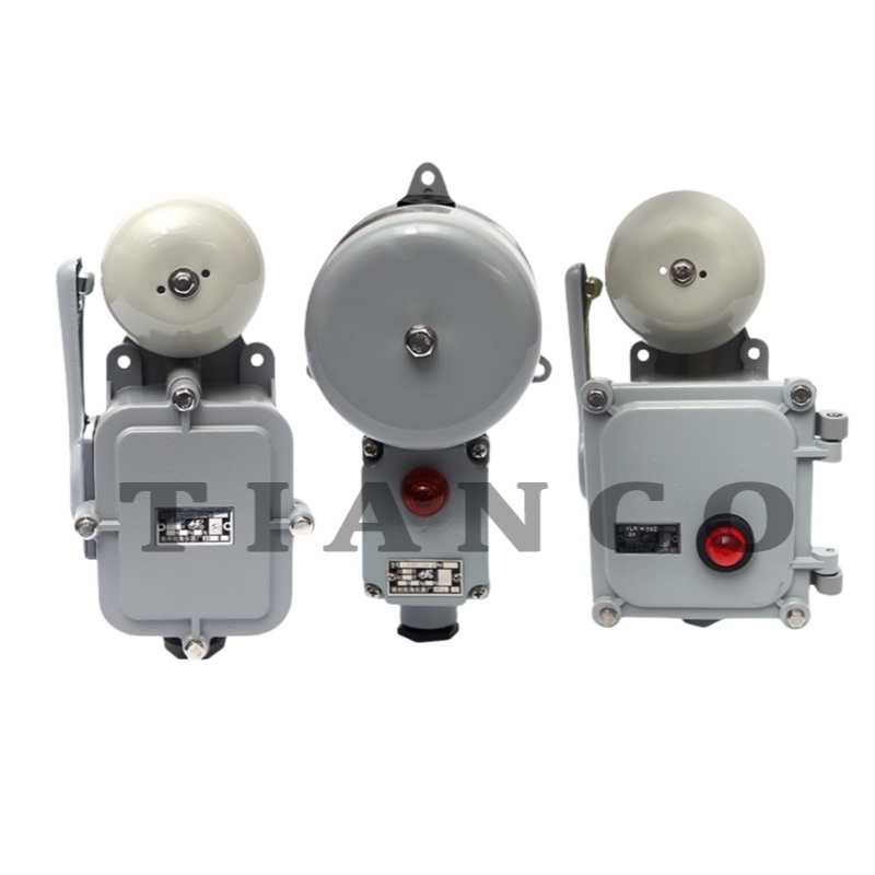Electric Alarm Bell, watertight fire Alarm สําหรับติดตั้งกลางแจ้ง 24VDC 150mm 85dB YLK-24Z (Marine W