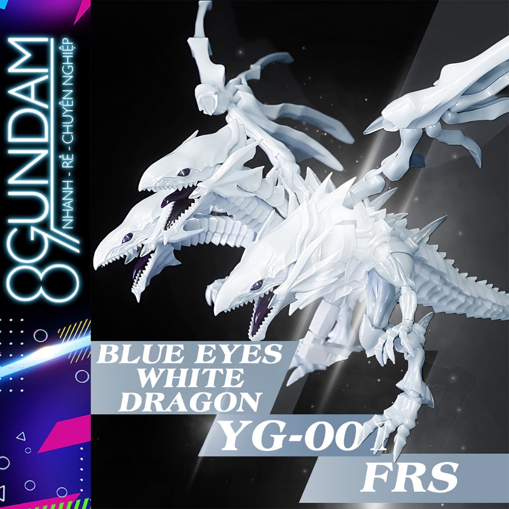 Figure-Rise Standard Aขยาย Blue-Eyes White Dragon KO Assembly Model (แถมฐาน 2 หัว ดิสก์ duel)