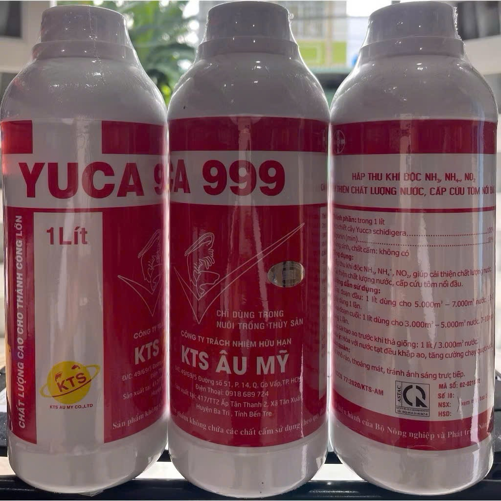 YUCA 999 1 ลิตร ดูดซึมแก๊สพิษ (NH3, NH4+, NO2) ปรับปรุงคุณภาพน้ํา ประหยัดกุ้ง ปลา หัวลอยปลาไหล