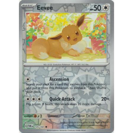การ์ด [ Pokemon TCG- การ์ดเกม ] Eevee - 135/167 - Common Reverse Holo -M-NM