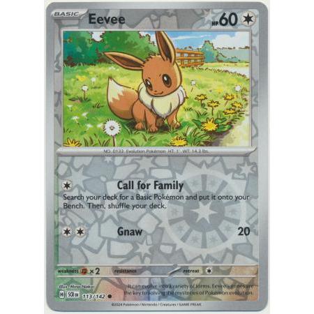 การ์ด [ การ์ดเกม Pokemon TCG- ] Eevee - 13/142 - Common Reverse Holo -M-NM