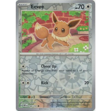 การ์ด [ Pokemon TCG- การ์ดเกม ] Eevee - 196/197 - Common Reverse Holo -M-NM