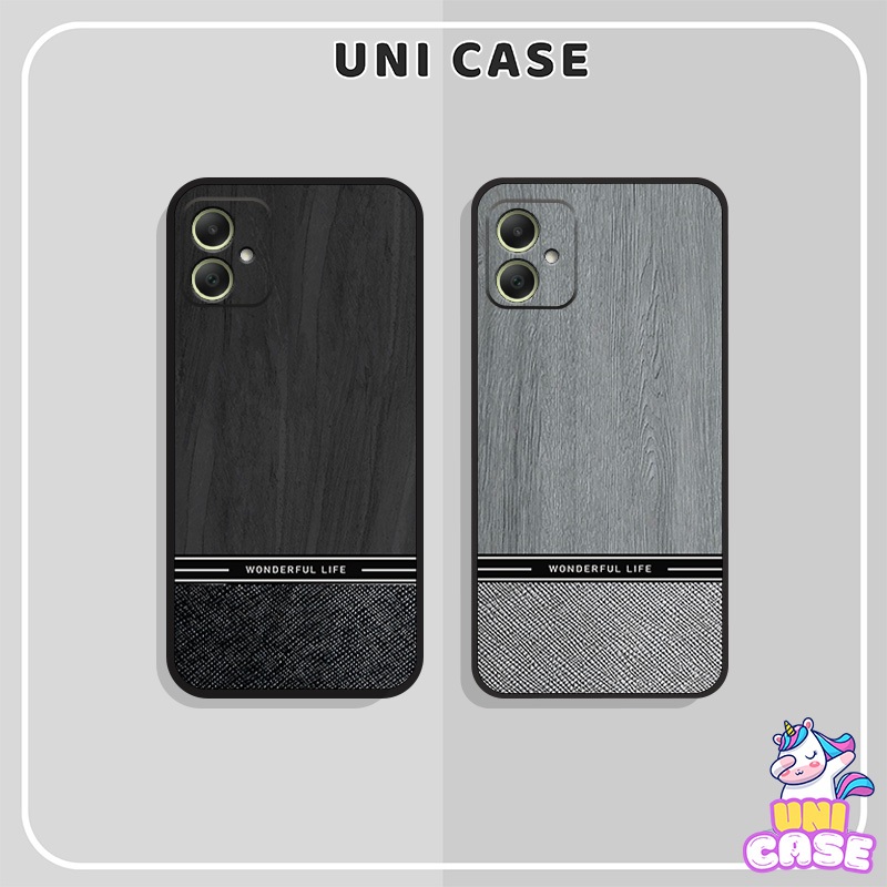 เคส Samsung Galaxy A07 พิมพ์ลายหนังลายไม้สุดหรู