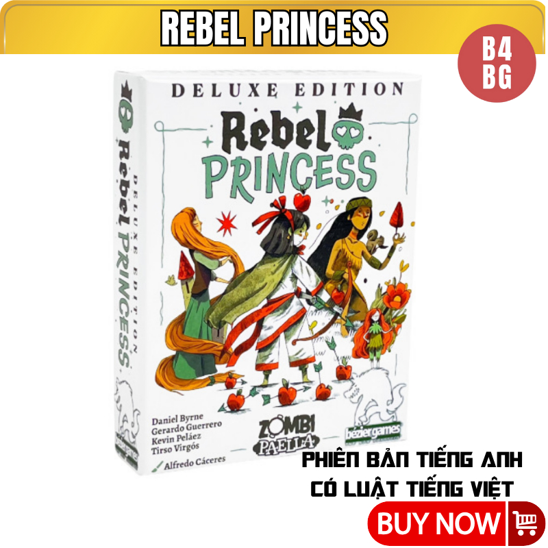 เกมกระดาน Rebel Princess เวอร์ชันภาษาอังกฤษบริสุทธิ์พร้อมกฎหมายเวียดนาม - B4KIDS