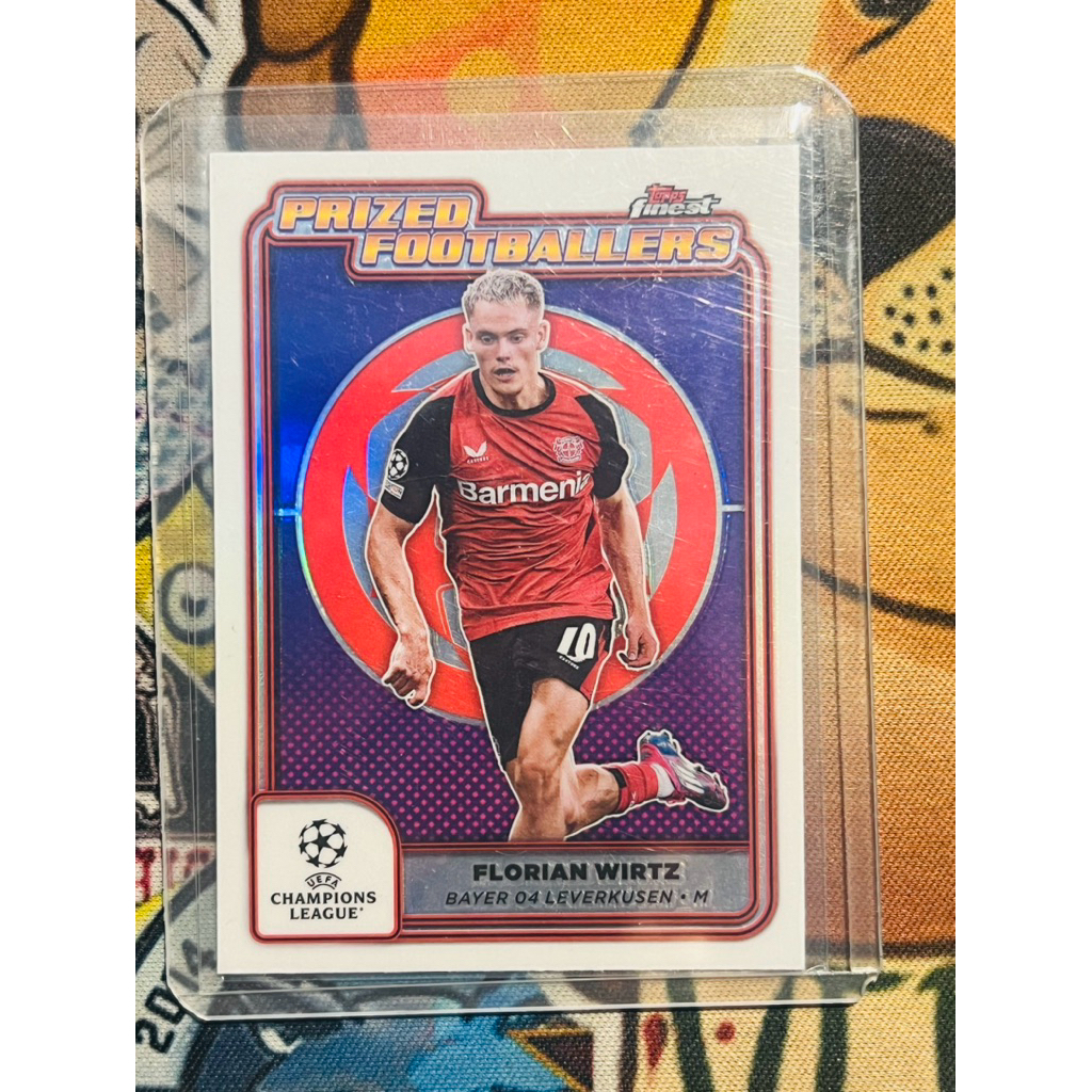 Florian Wirtz Bayer Leverkusen นักฟุตบอลที่รางวัล Topps Finest UCL 2024/25 การ์ดฟุตบอล