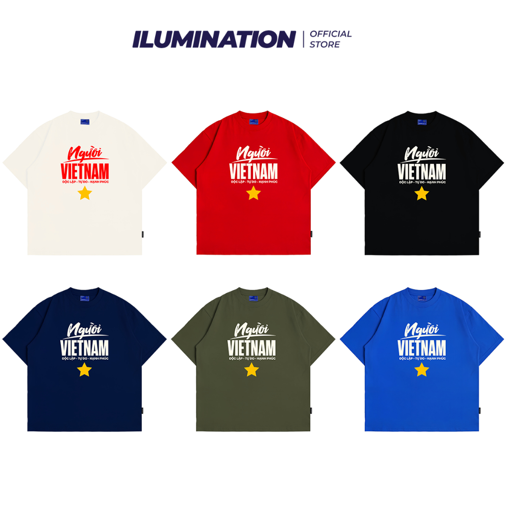 เสื้อยืด VIETNAM 250GSM Oversize ILUMINATION Unisex Local Brand