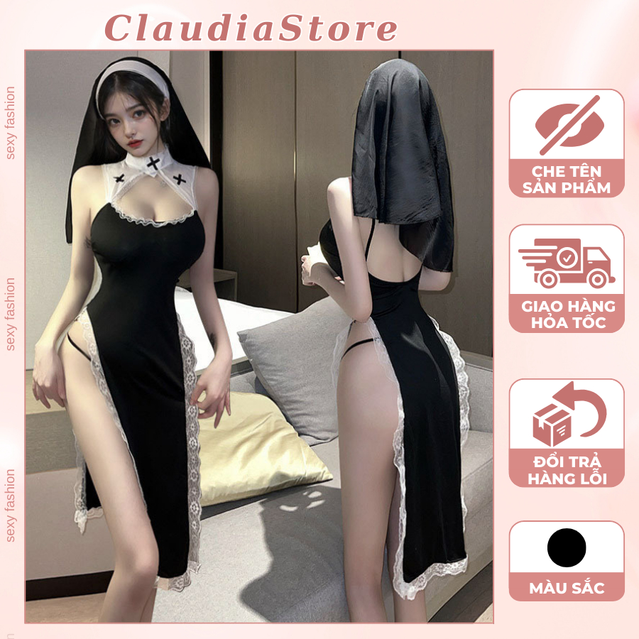 ชุดนอนคอสเพลย์พระหญิง DN04 COVER NAME – ชุดนอนสตรีเซ็กซี่สําหรับคอสเพลย์พระเย้ายวน, ชุดนอนเซ็กซี่ที่